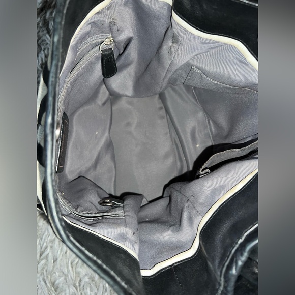 Coach Black and Gray Shoulder Bag with Signature Monogram - Picture 5 of 6